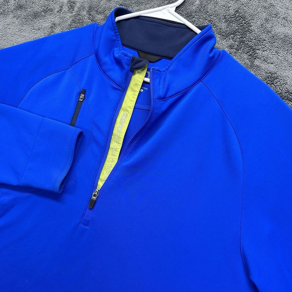 Zero Restriction Tour Series 1/4 Zip Pullover Golf Jacket Men's Large Blue